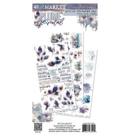 49 AND MARKET 49 AND MARKET PLUME & PETAL BLENDABLE 6x12 RUB-ON TRANSFER SET 3/PK