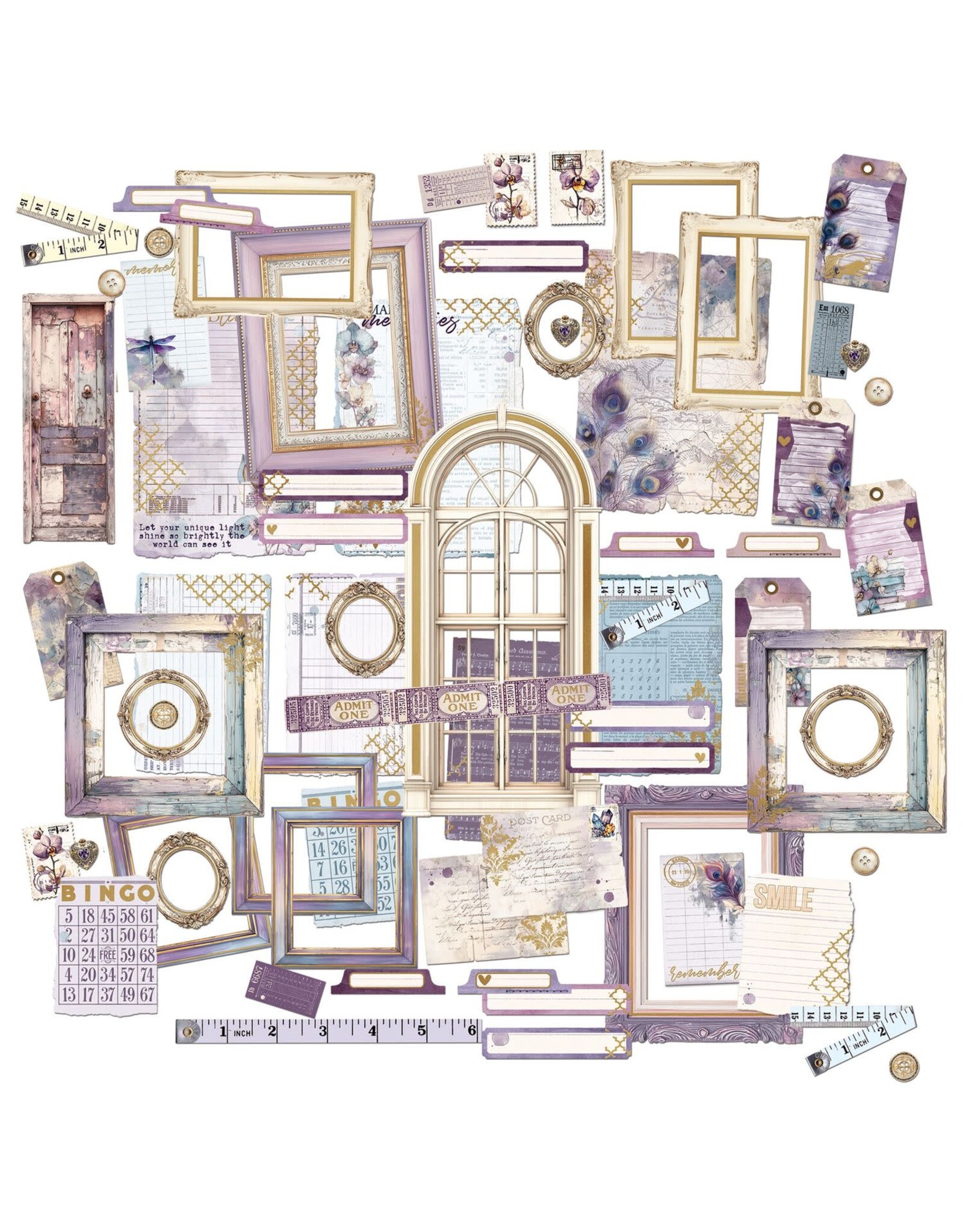 49 AND MARKET 49 AND MARKET PLUME & PETAL EPHEMERA FRAMES 69 PIECES