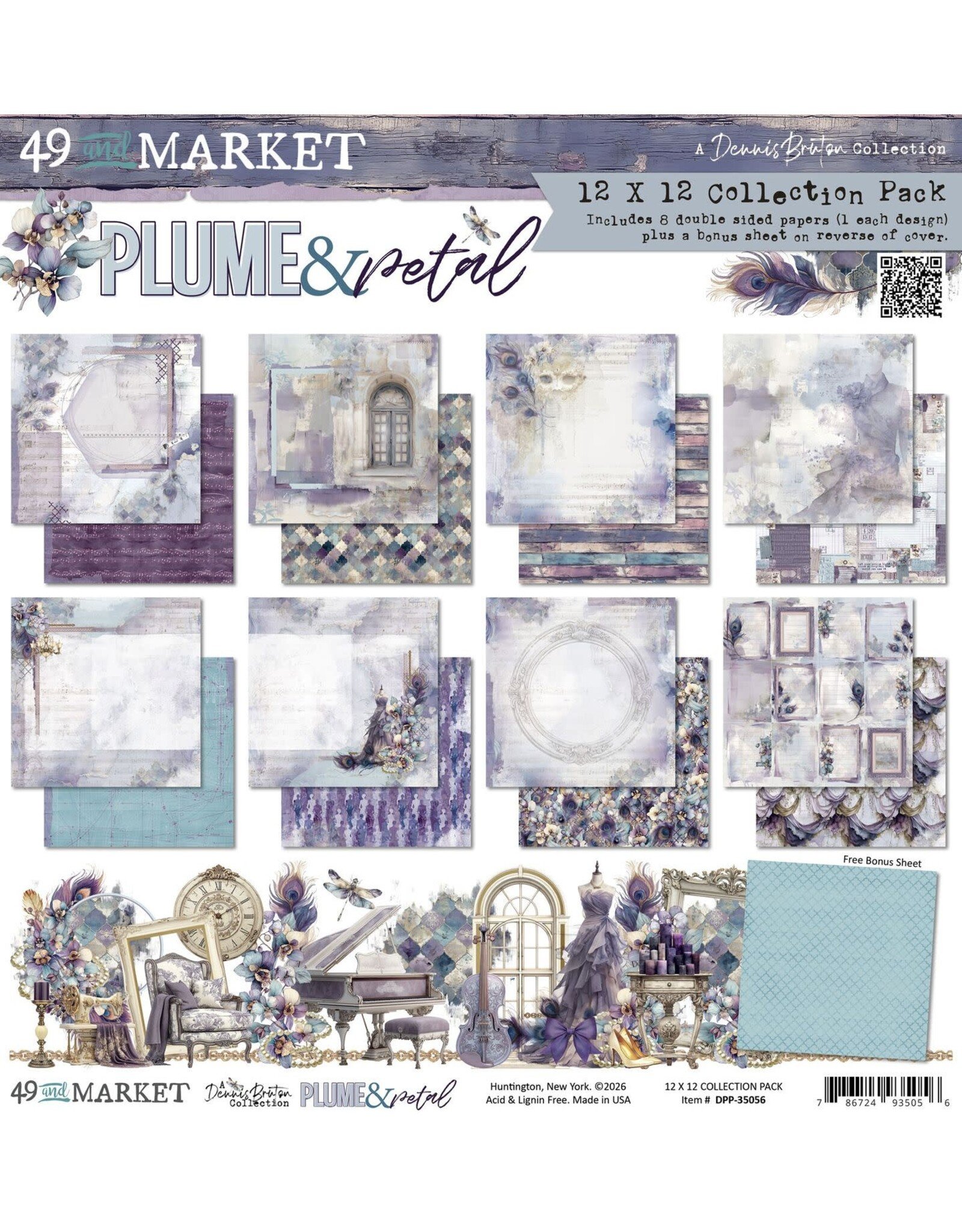 49 AND MARKET 49 AND MARKET PLUME & PETAL 12x12 COLLECTION PACK