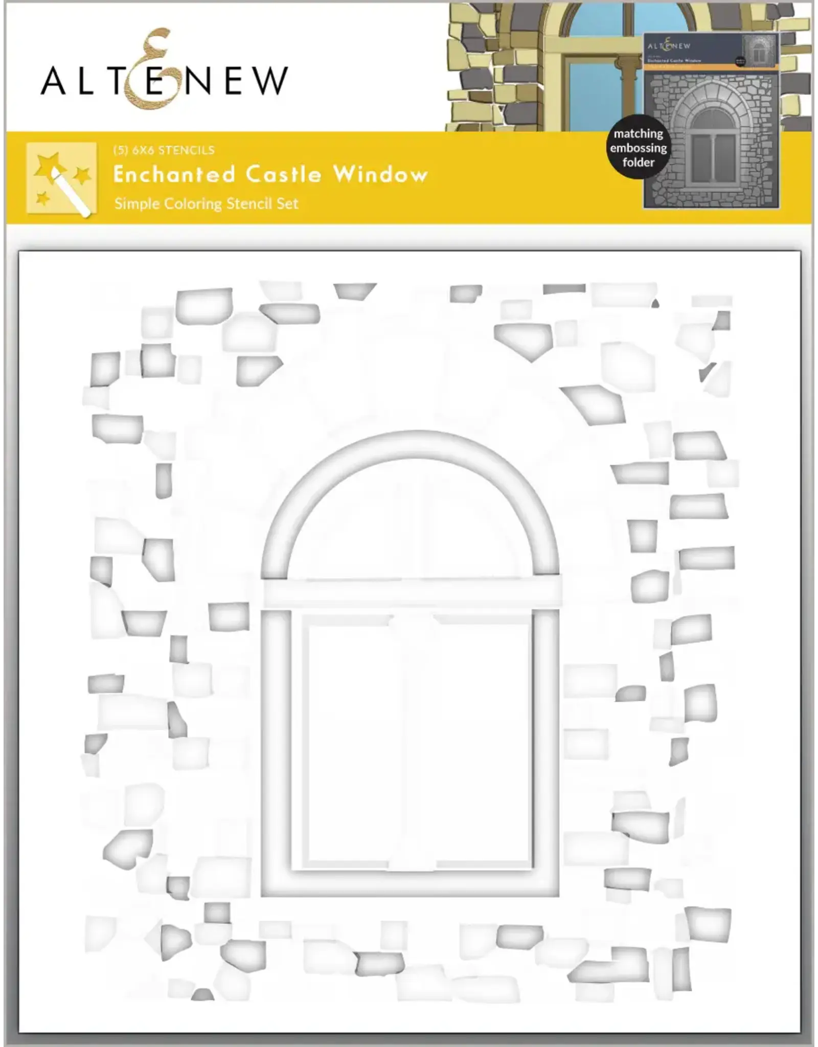 ALTENEW ALTENEW ENCHANTED CASTLE 6x6  STENCIL SET