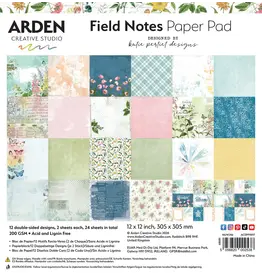 ARDEN CREATIVE STUDIO ARDEN CREATIVE STUDIO FIELD NOTES 12x12 PAPER PAD 24 SHEETS