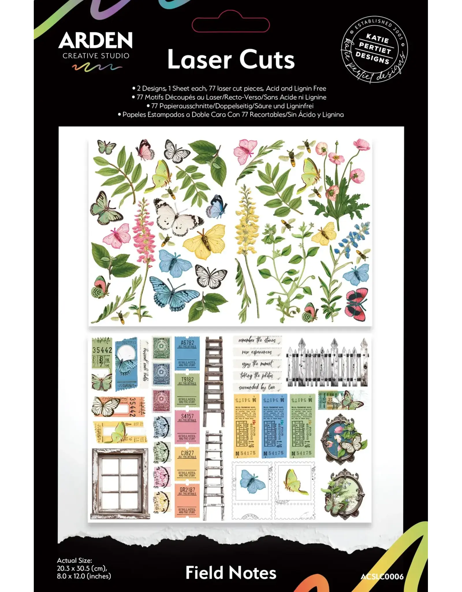 ARDEN CREATIVE STUDIO ARDEN CREATIVE STUDIO FIELD NOTES 8x12 LASER CUTS