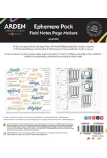ARDEN CREATIVE STUDIO ARDEN CREATIVE STUDIO FIELD NOTES PAGE MAKERS EPHEMERA DIE-CUTS