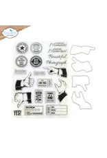 ELIZABETH CRAFT DESIGNS ELIZABETH CRAFT DESIGNS EVERYDAY MEMORIES DELIGHTFUL DISCOVERY THUMBS UP CLEAR STAMP & DIE SET
