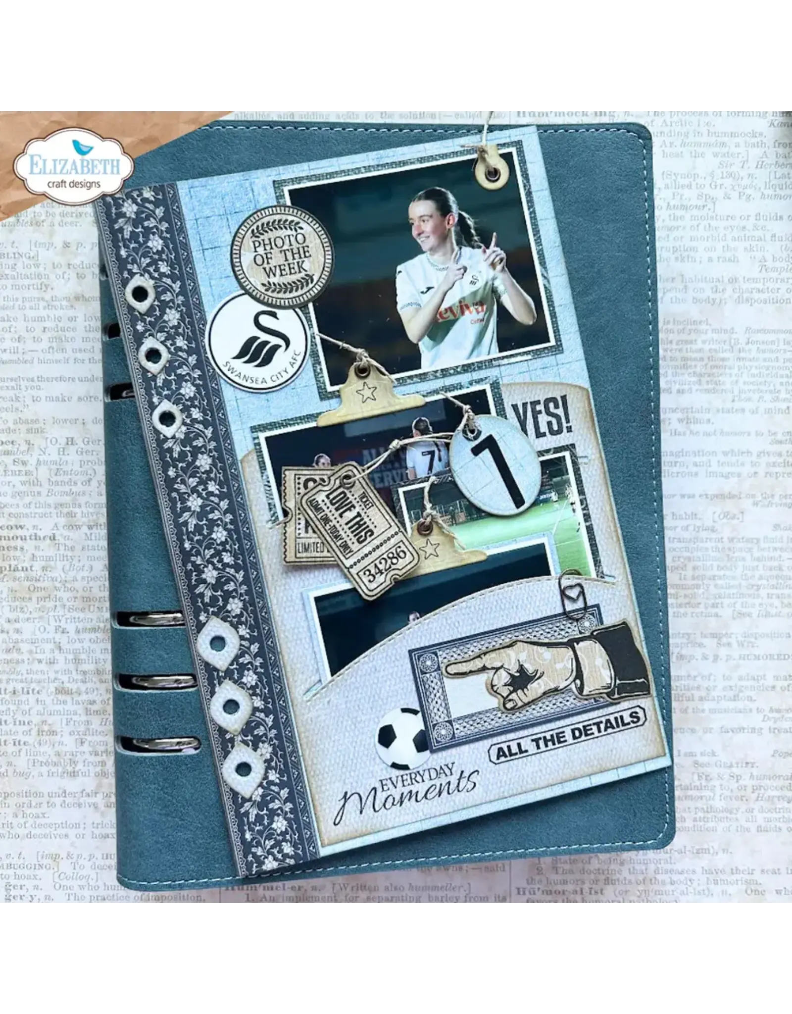 ELIZABETH CRAFT DESIGNS ELIZABETH CRAFT DESIGNS EVERYDAY MEMORIES DELIGHTFUL DISCOVERY THUMBS UP CLEAR STAMP & DIE SET