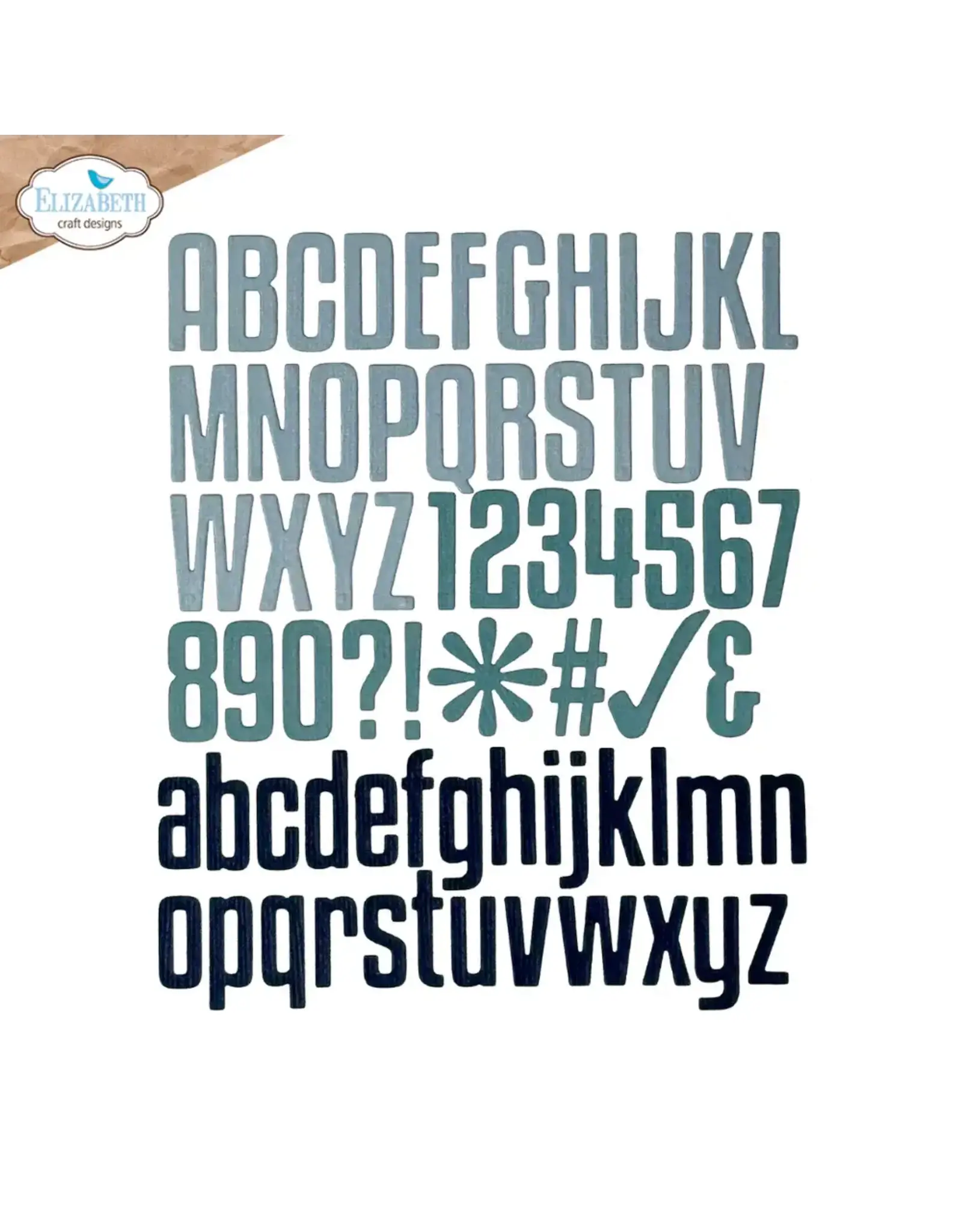 ELIZABETH CRAFT DESIGNS ELIZABETH CRAFT DESIGNS EVERYDAY MEMORIES DELIGHTFUL DISCOVERY TALL & BOLD ALPHABET DIE SET