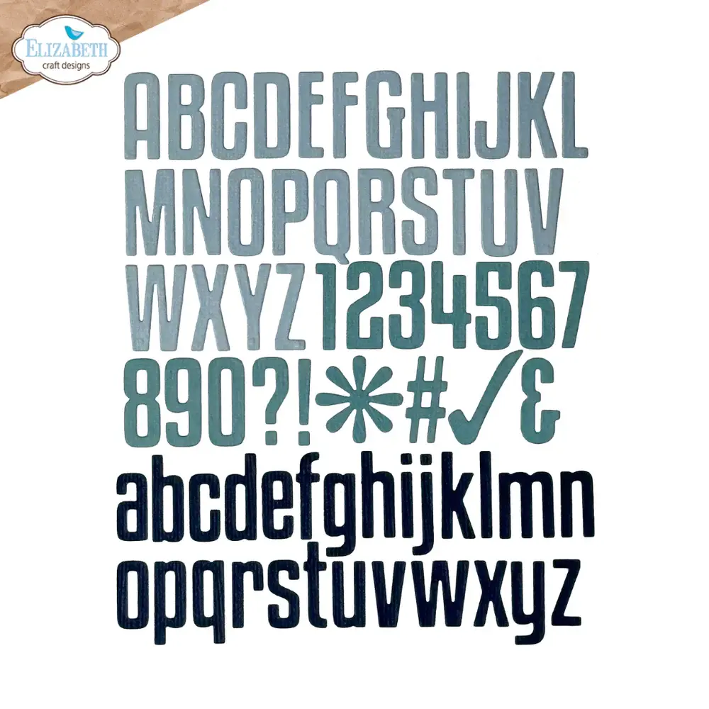 ELIZABETH CRAFT DESIGNS ELIZABETH CRAFT DESIGNS EVERYDAY MEMORIES DELIGHTFUL DISCOVERY TALL & BOLD ALPHABET DIE SET