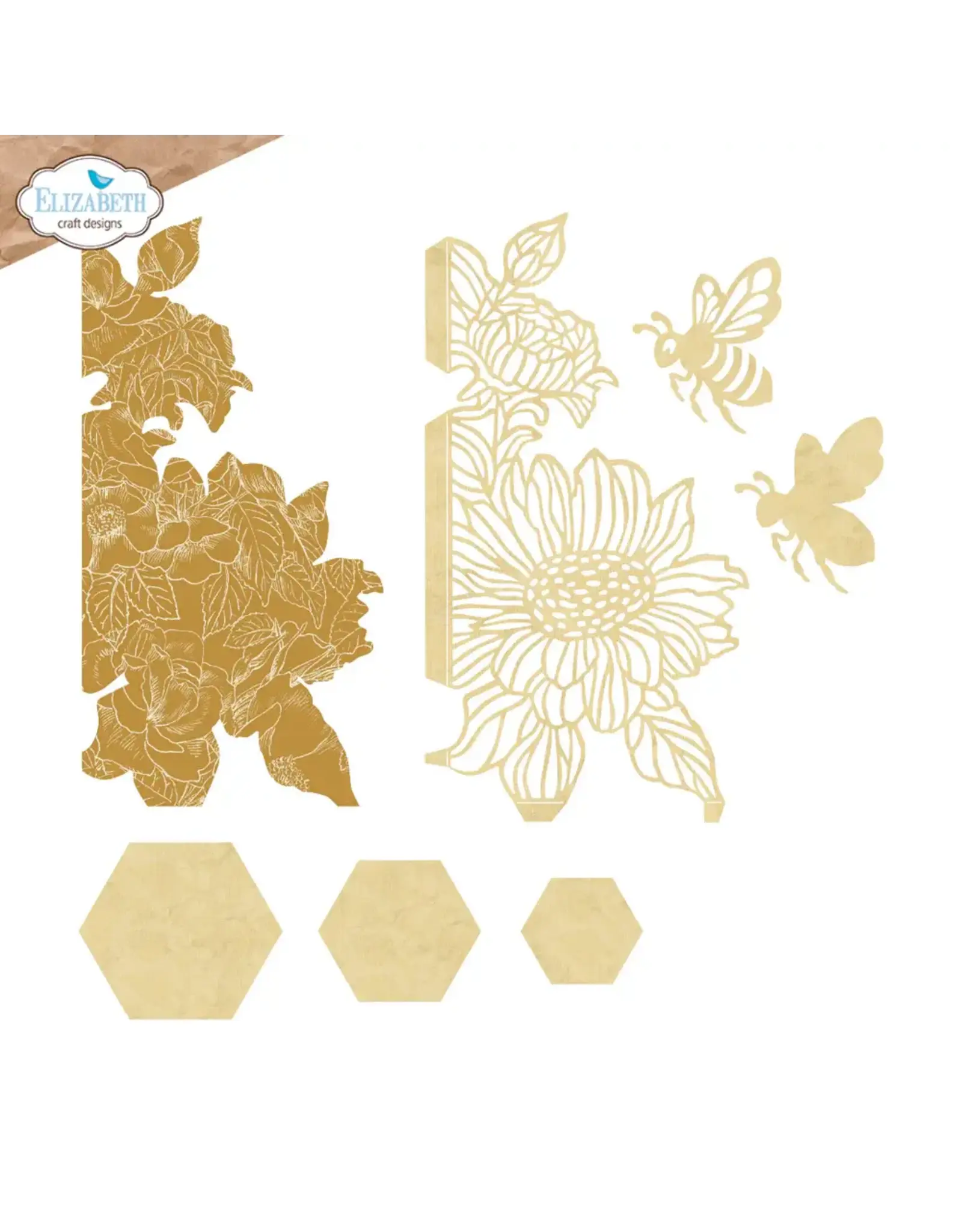 ELIZABETH CRAFT DESIGNS ELIZABETH CRAFT DESIGNS EVERYDAY MEMORIES DELIGHTFUL DISCOVERY BEE AND FLOWER ACCENTS DIE SET