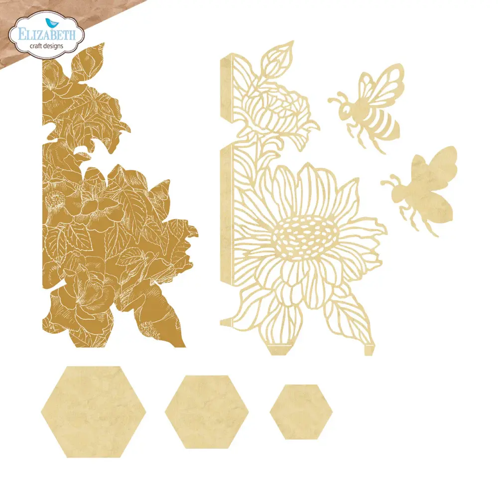 ELIZABETH CRAFT DESIGNS ELIZABETH CRAFT DESIGNS EVERYDAY MEMORIES DELIGHTFUL DISCOVERY BEE AND FLOWER ACCENTS DIE SET