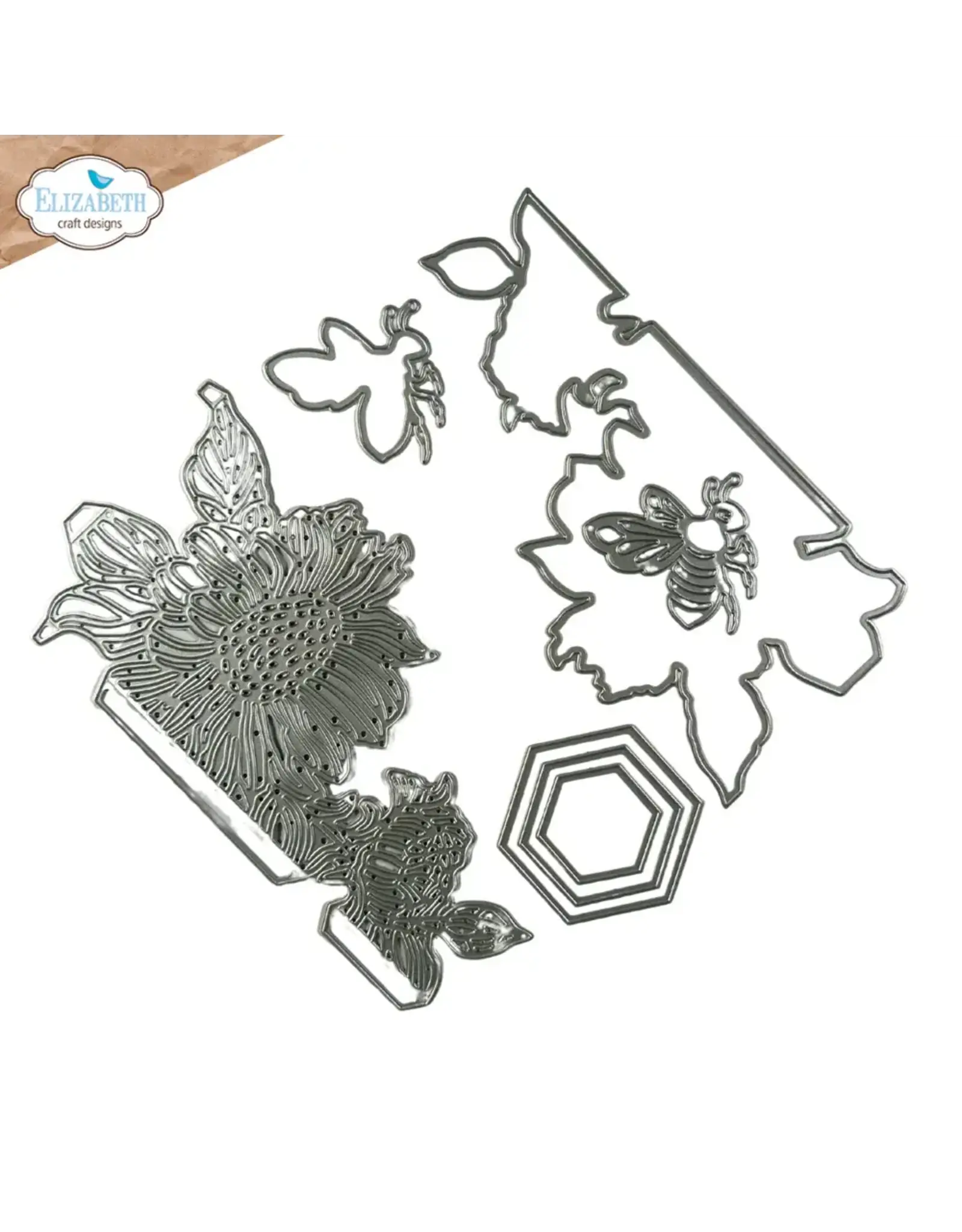 ELIZABETH CRAFT DESIGNS ELIZABETH CRAFT DESIGNS EVERYDAY MEMORIES DELIGHTFUL DISCOVERY BEE AND FLOWER ACCENTS DIE SET