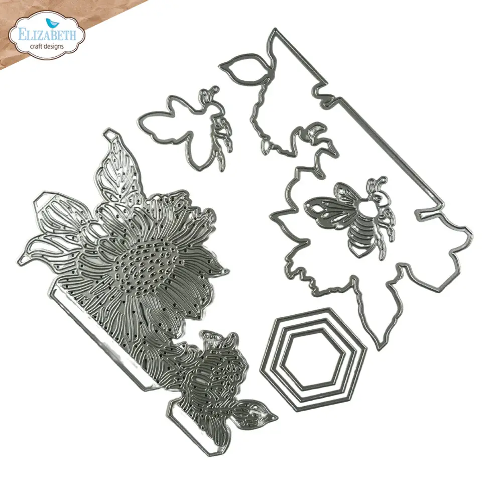ELIZABETH CRAFT DESIGNS ELIZABETH CRAFT DESIGNS EVERYDAY MEMORIES DELIGHTFUL DISCOVERY BEE AND FLOWER ACCENTS DIE SET