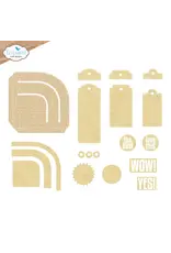 ELIZABETH CRAFT DESIGNS ELIZABETH CRAFT DESIGNS EVERYDAY MEMORIES DELIGHTFUL DISCOVERY ROUNDED POCKET WITH TAGS DIE SET