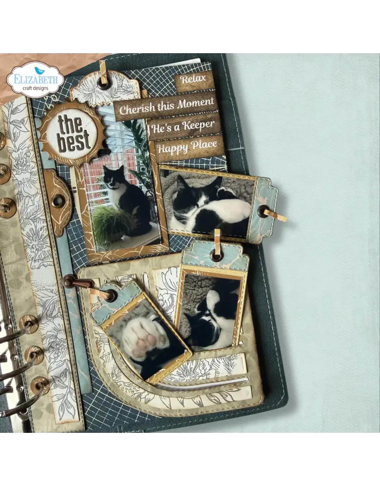 ELIZABETH CRAFT DESIGNS ELIZABETH CRAFT DESIGNS EVERYDAY MEMORIES DELIGHTFUL DISCOVERY ROUNDED POCKET WITH TAGS DIE SET