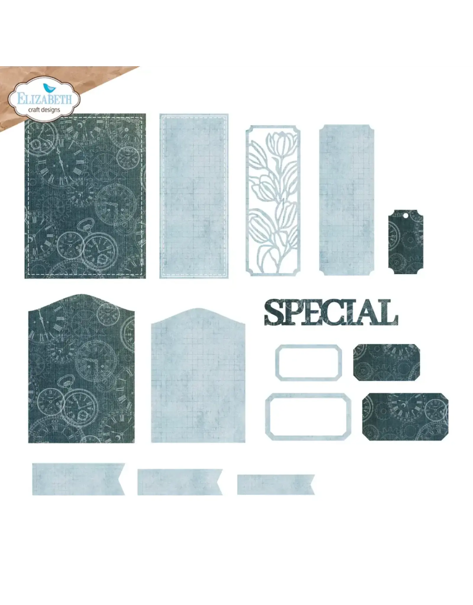 ELIZABETH CRAFT DESIGNS ELIZABETH CRAFT DESIGNS EVERYDAY MEMORIES DELIGHTFUL DISCOVERY POCKET PAGE INSERTS 1 DIE SET