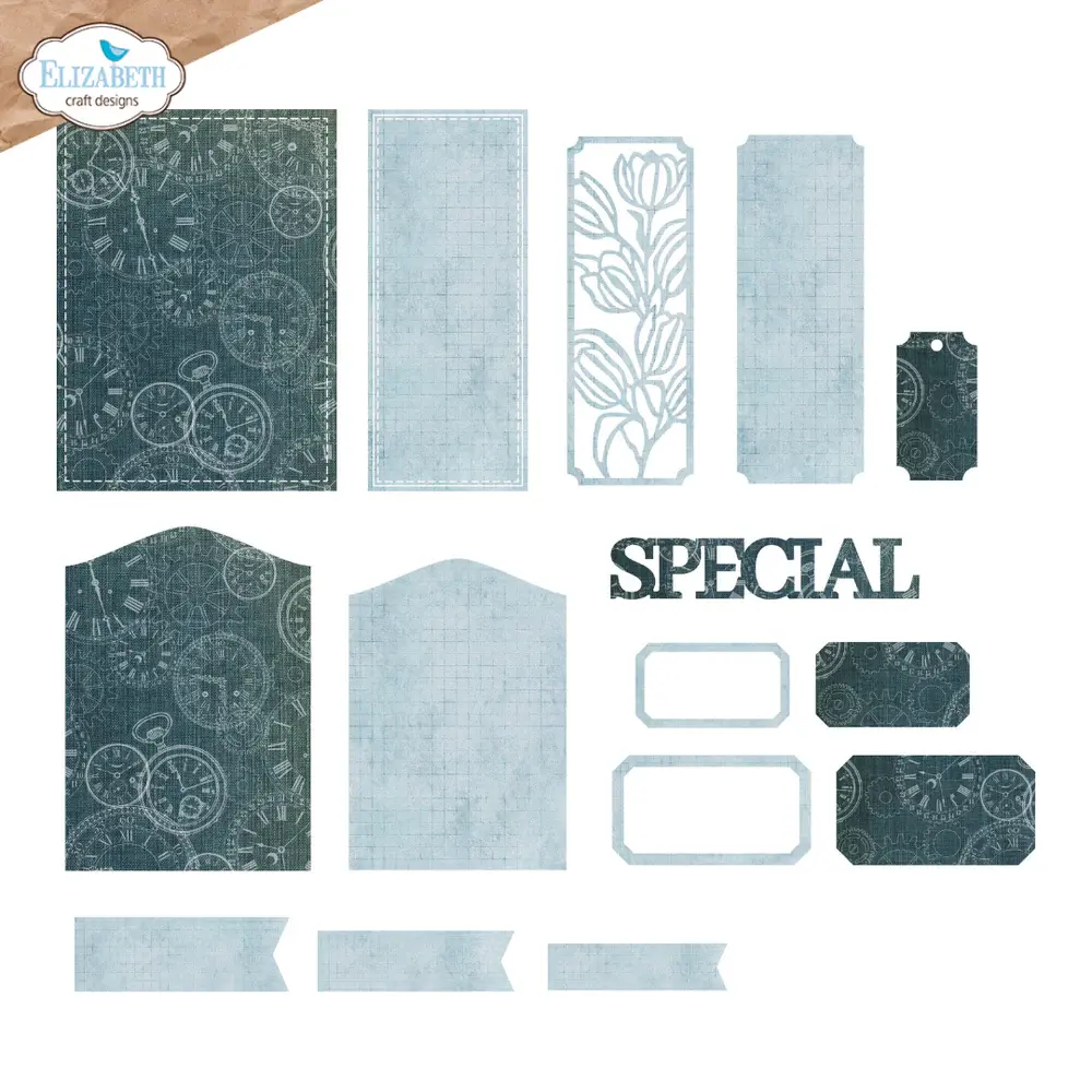 ELIZABETH CRAFT DESIGNS ELIZABETH CRAFT DESIGNS EVERYDAY MEMORIES DELIGHTFUL DISCOVERY POCKET PAGE INSERTS 1 DIE SET