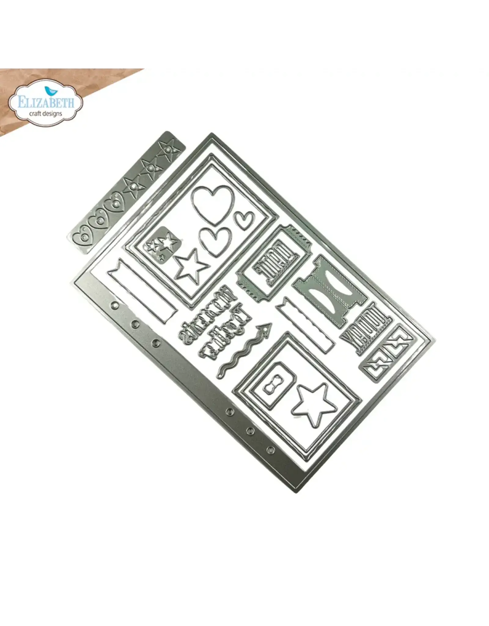 ELIZABETH CRAFT DESIGNS ELIZABETH CRAFT DESIGNS EVERYDAY MEMORIES DELIGHTFUL DISCOVERY BASE PAGE ASSORTMENT DIE SET