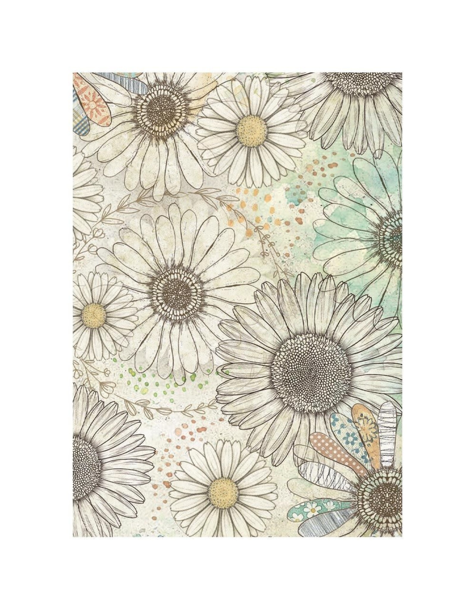 STAMPERIA STAMPERIA DAISY ART A6 MINI RICE PAPER 8/PK