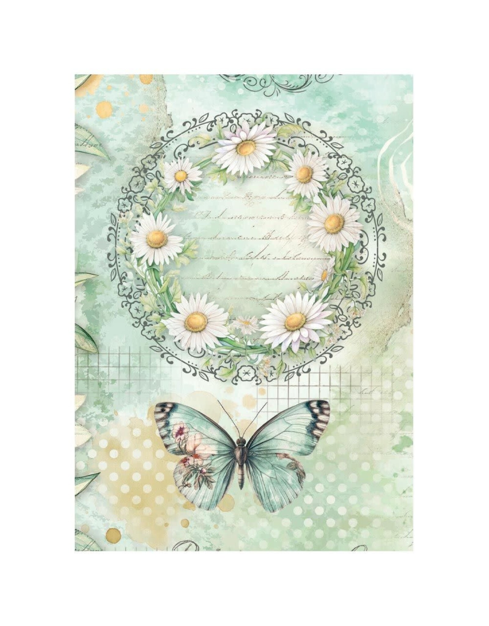STAMPERIA STAMPERIA DAISY ART A6 MINI RICE PAPER 8/PK
