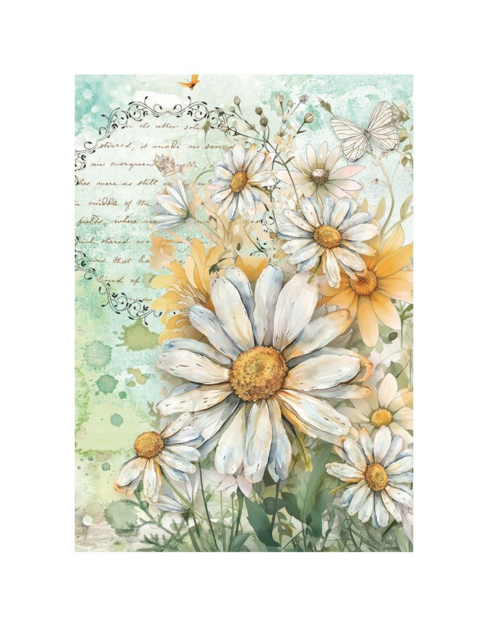 STAMPERIA STAMPERIA DAISY ART A6 MINI RICE PAPER 8/PK