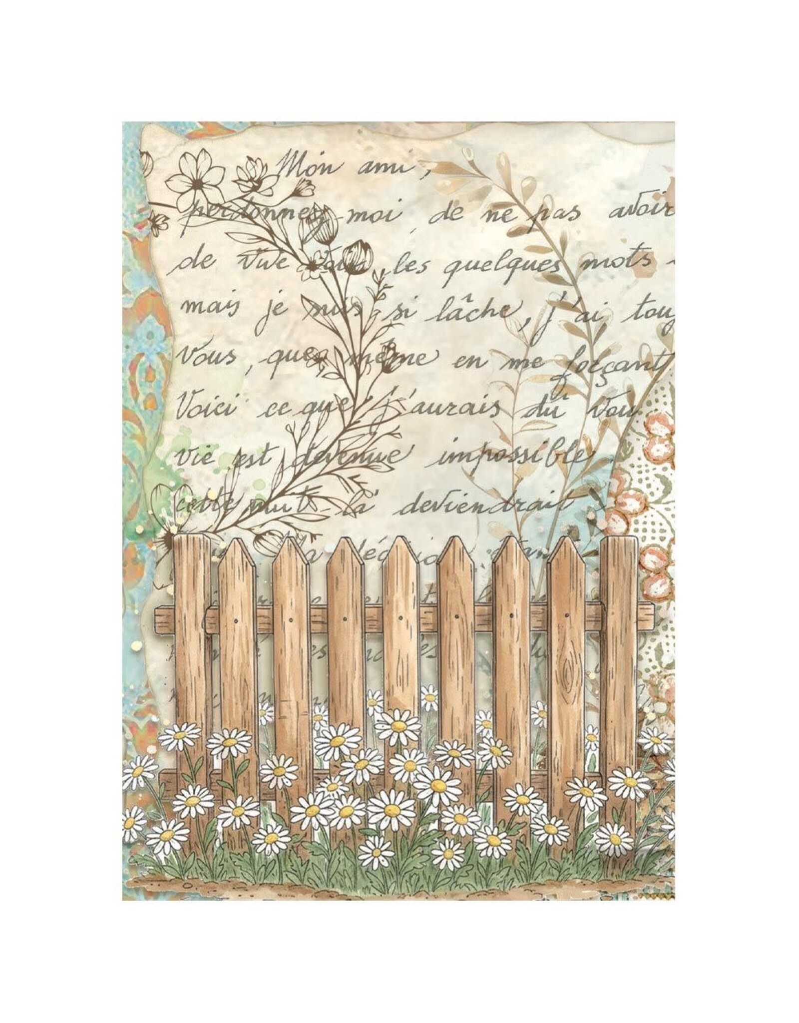 STAMPERIA STAMPERIA DAISY ART A6 MINI RICE PAPER 8/PK