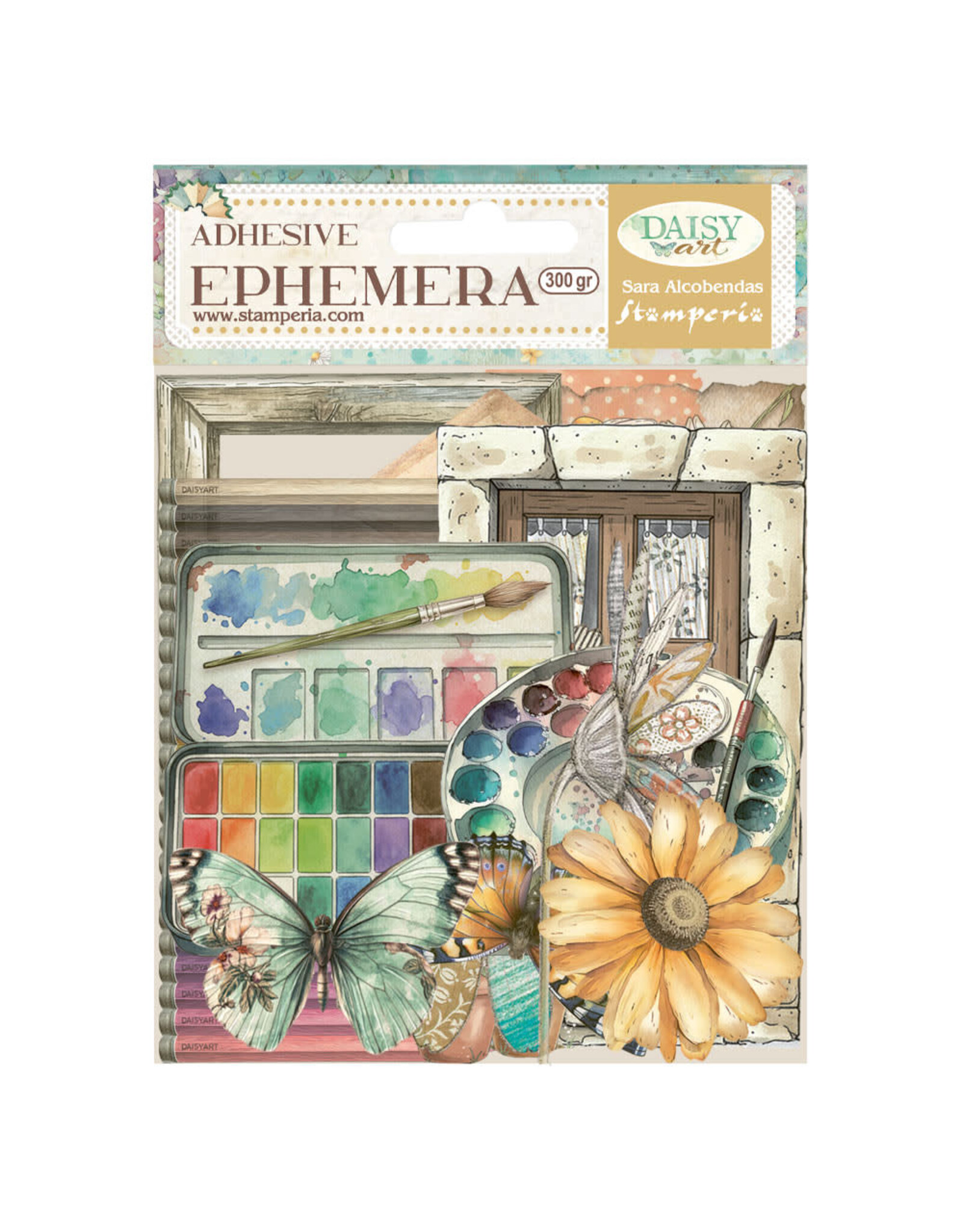 STAMPERIA STAMPERIA DAISY ART EPHEMERA ADHESIVE PAPER CUT OUTS