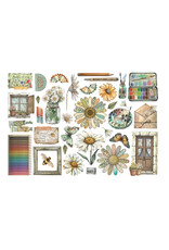 STAMPERIA STAMPERIA DAISY ART EPHEMERA ADHESIVE PAPER CUT OUTS