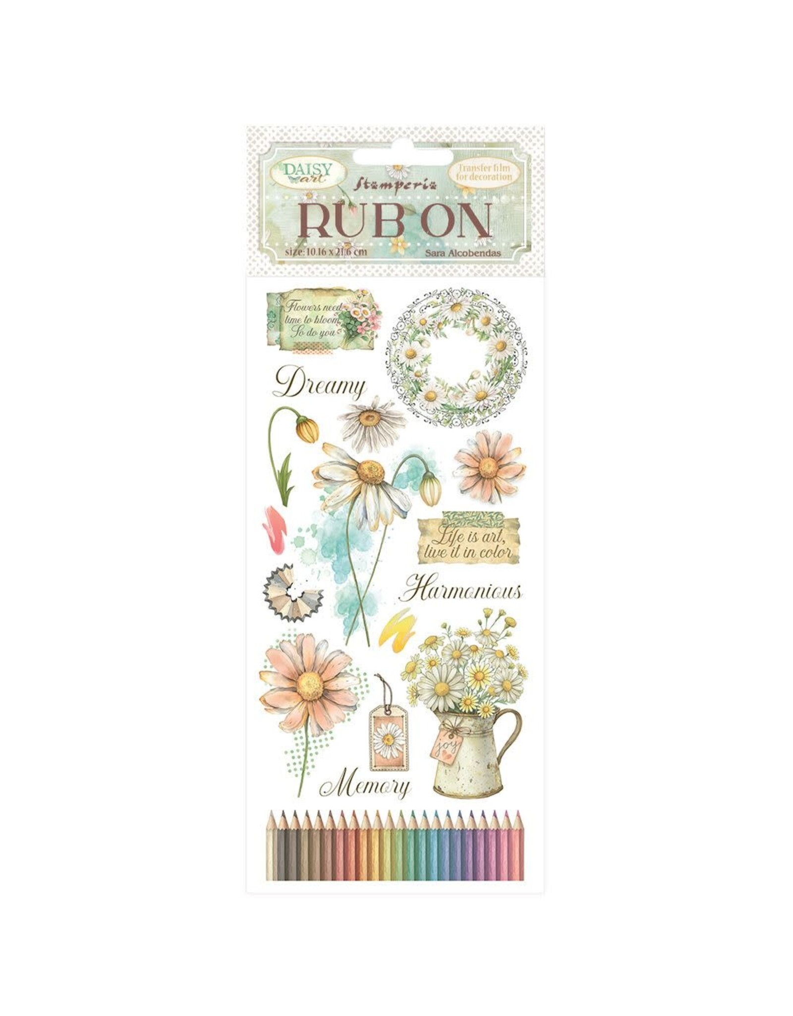 STAMPERIA STAMPERIA DAISY ART HARMONIOUS RUB-ON