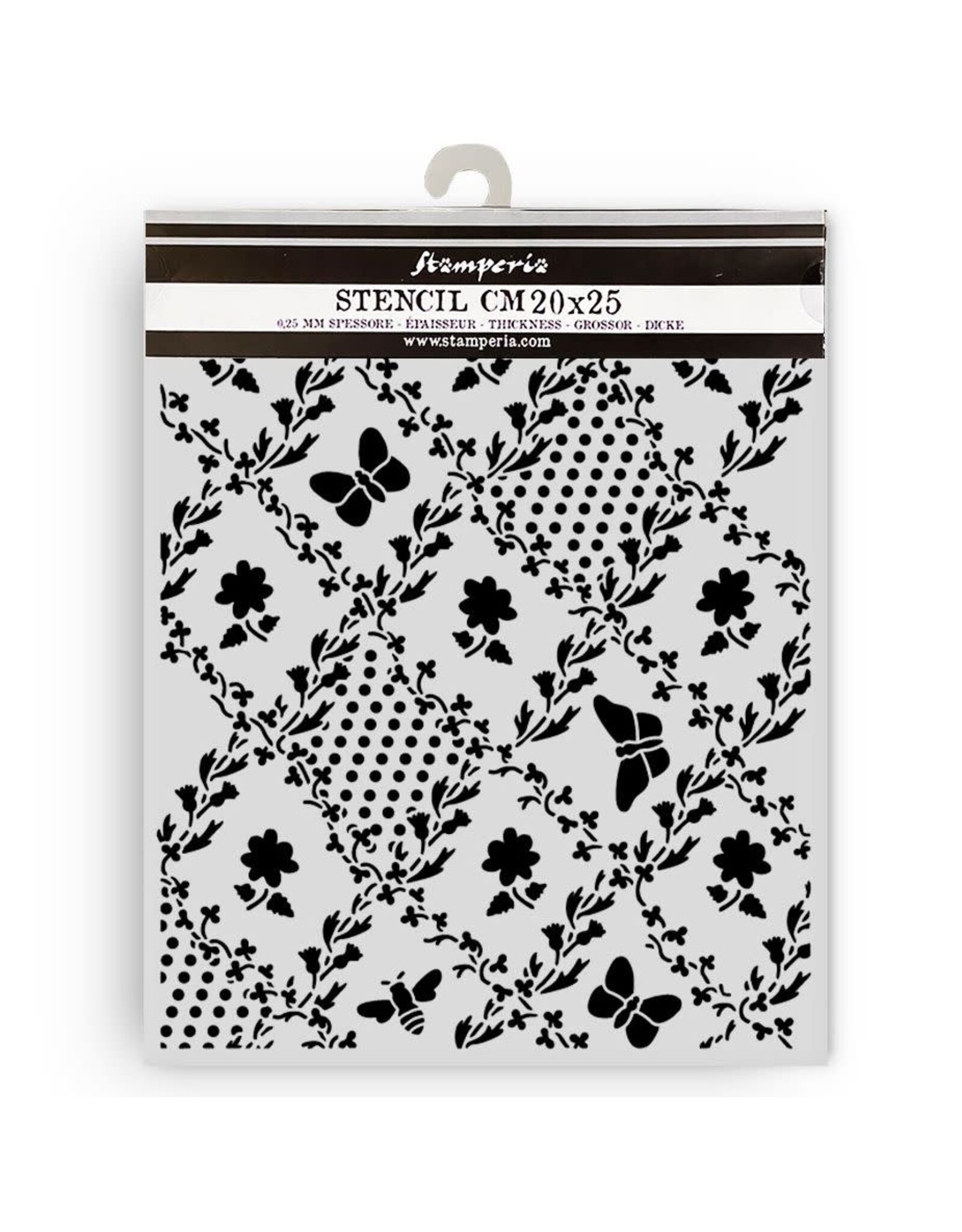 STAMPERIA STAMPERIA DAISY ART BUTTERFLY AND DAISY 20x25cm STENCIL