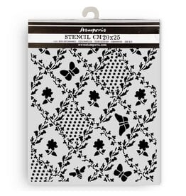 STAMPERIA STAMPERIA DAISY ART BUTTERFLY AND DAISY 20x25cm STENCIL