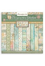 STAMPERIA STAMPERIA DAISY ART BACKGROUNDS SELECTION 12x12 PAPER PACK 10 SHEETS