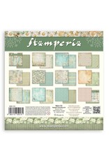 STAMPERIA STAMPERIA DAISY ART BACKGROUNDS SELECTION 12x12 PAPER PACK 10 SHEETS