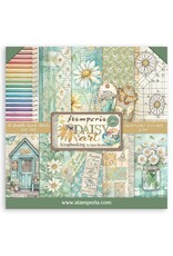 STAMPERIA STAMPERIA DAISY ART 8x8 PAPER PACK 10 SHEETS