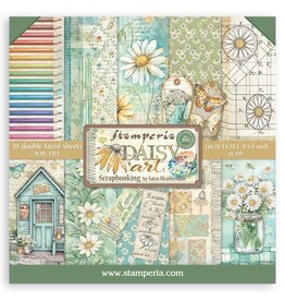 STAMPERIA STAMPERIA DAISY ART 8x8 PAPER PACK 10 SHEETS