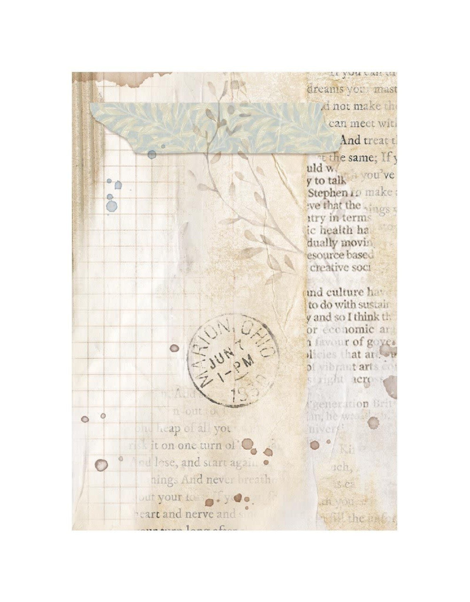 STAMPERIA STAMPERIA VICKY PAPAIOANNOU SECRET DIARY ASSORTED A6 RICE PAPER DECOUPAGE BACKGROUNDS 10.5X14.8CM 8/PK