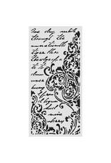 STAMPERIA STAMPERIA VICKY PAPAIOANNOU SECRET DIARY FRIEZE WITH LETTERING 12x25cm STENCIL