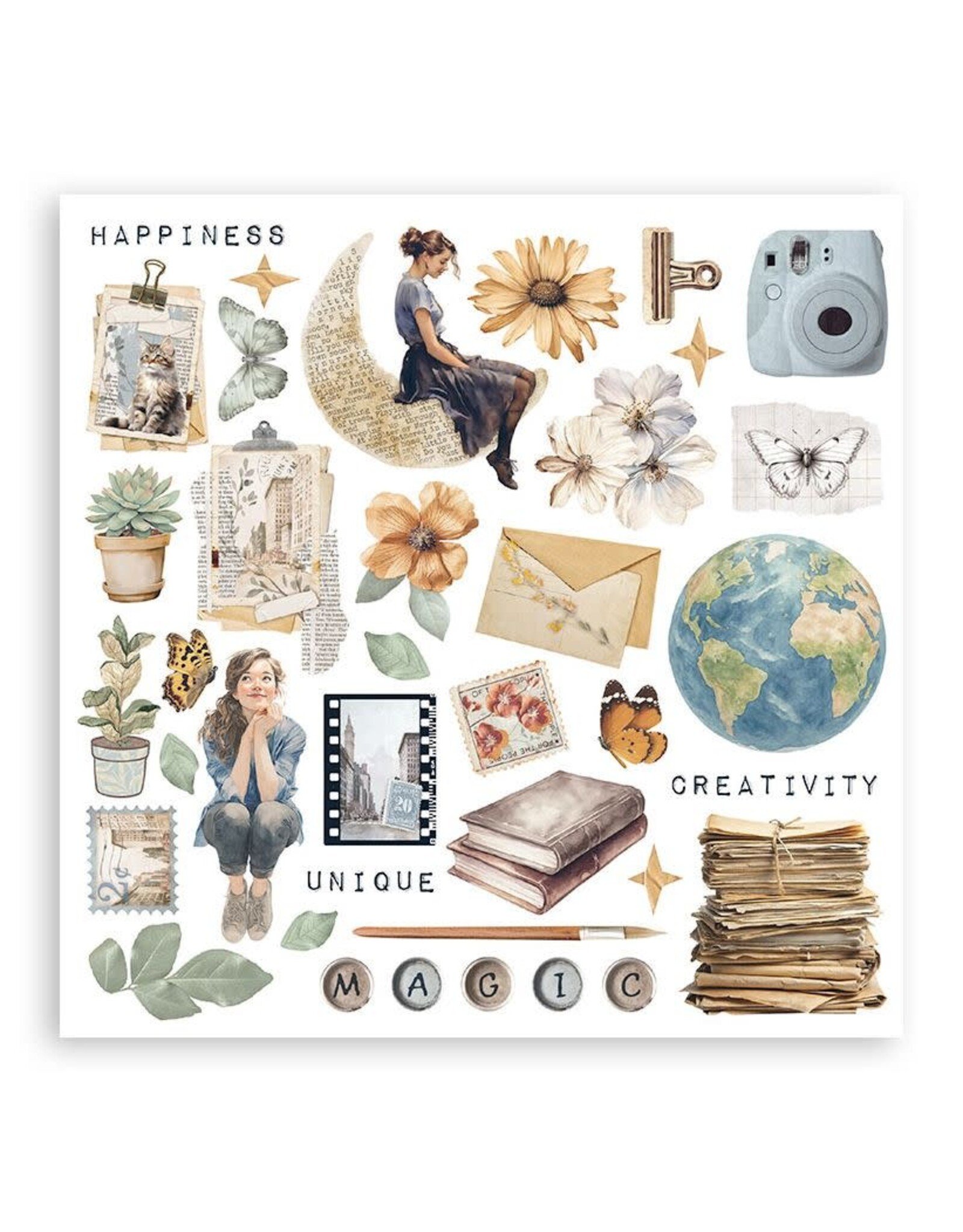 STAMPERIA STAMPERIA VICKY PAPAIOANNOU SECRET DIARY RUB ON KIT 6/PK