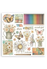 STAMPERIA STAMPERIA DAISY ART ASSORTED RUB-ONS 6/PK