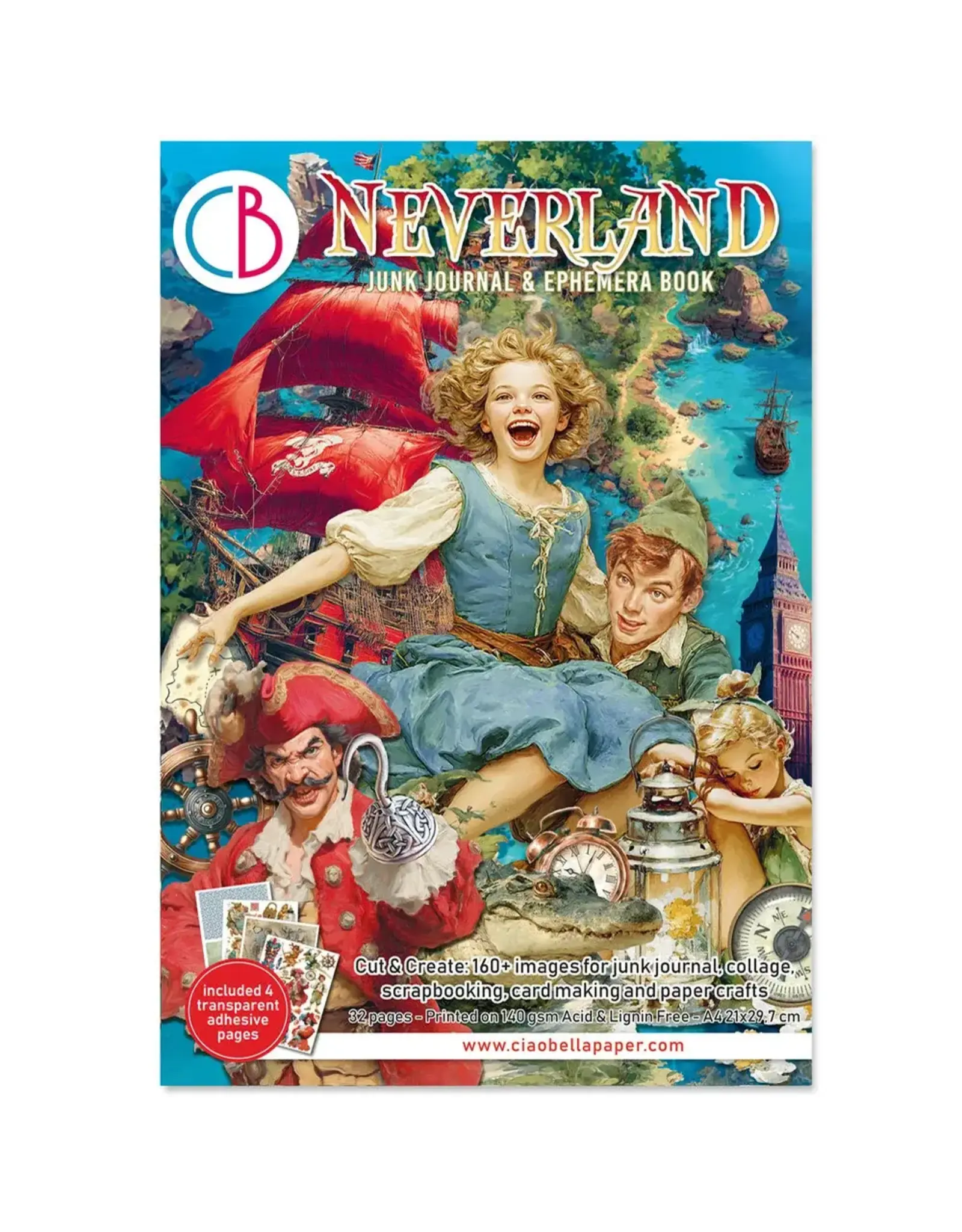 CIAO BELLA CIAO BELLA NEVERLAND JUNK JOURNAL & EPHEMERA 32/PK
