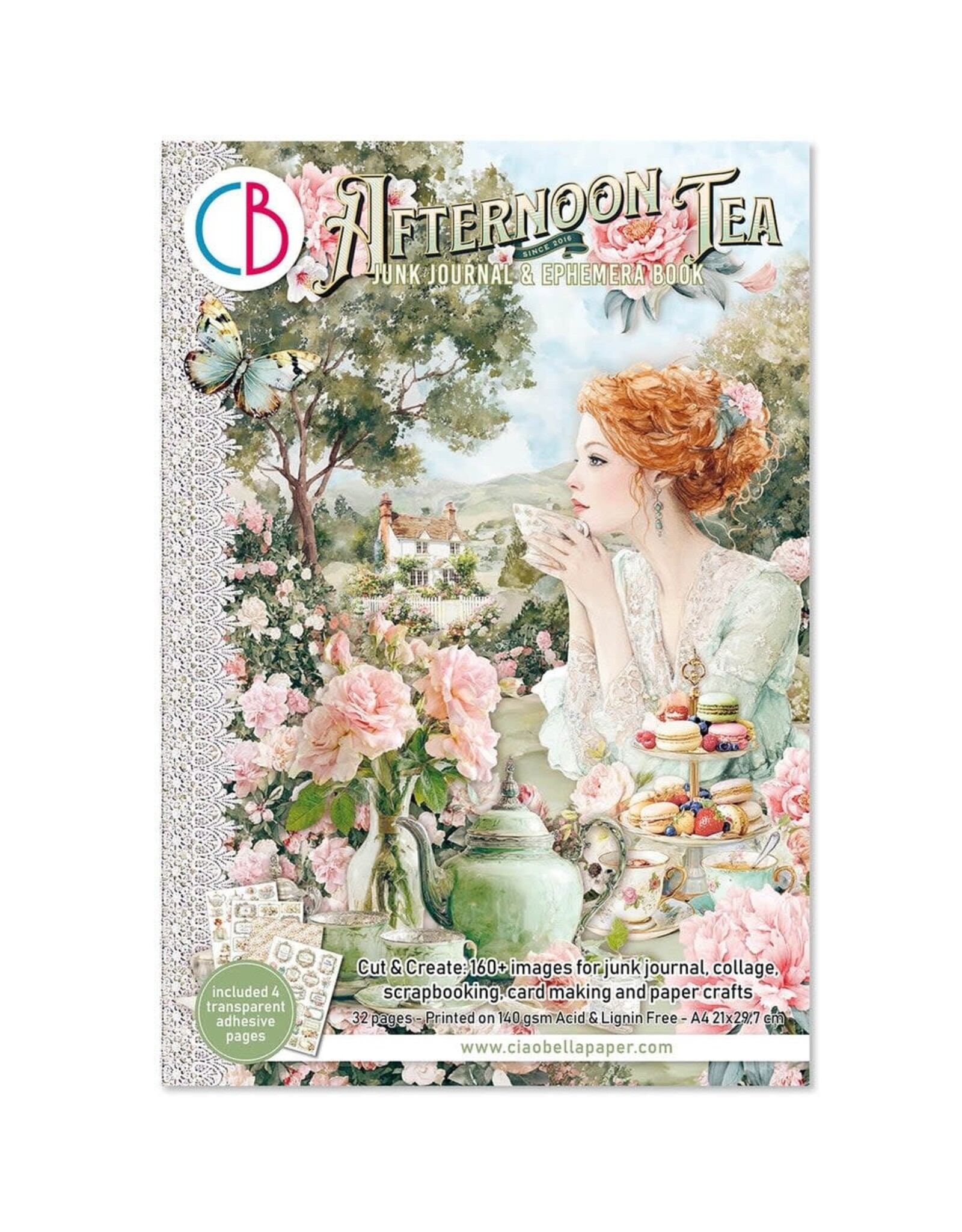 CIAO BELLA CIAO BELLA AFTERNOON TEA JUNK JOURNAL & EPHEMERA 32/PK