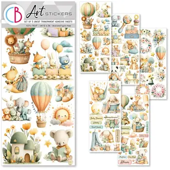 CIAO BELLA CIAO BELLA LUNIBLOOM TRANSPARENT ADHESIVE SHEETS 5/PK