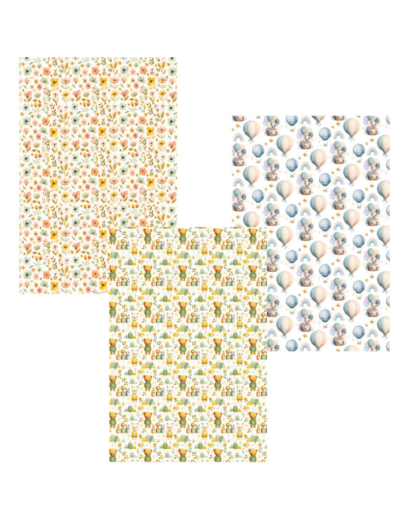 CIAO BELLA CIAO BELLA LUNIBLOOM A4 DELUXE PEARL & VELLUM MIXED PAPER PACK 6 SHEETS