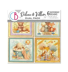 CIAO BELLA CIAO BELLA LUNIBLOOM 6x6 DELUXE PEARL & VELLUM MIXED PAPER PACK 6 SHEETS