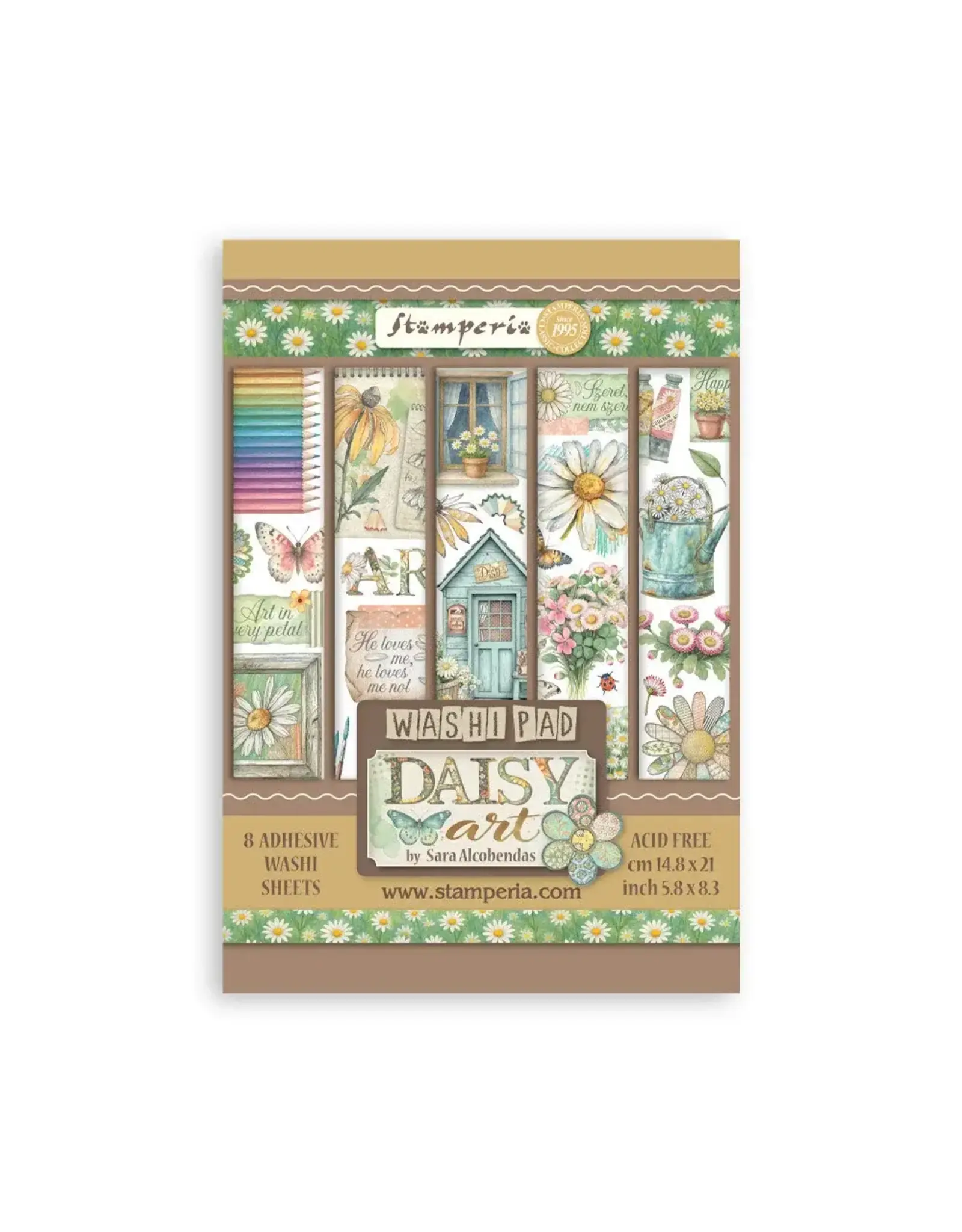 STAMPERIA STAMPERIA DAISY ART A5 WASHI PAD