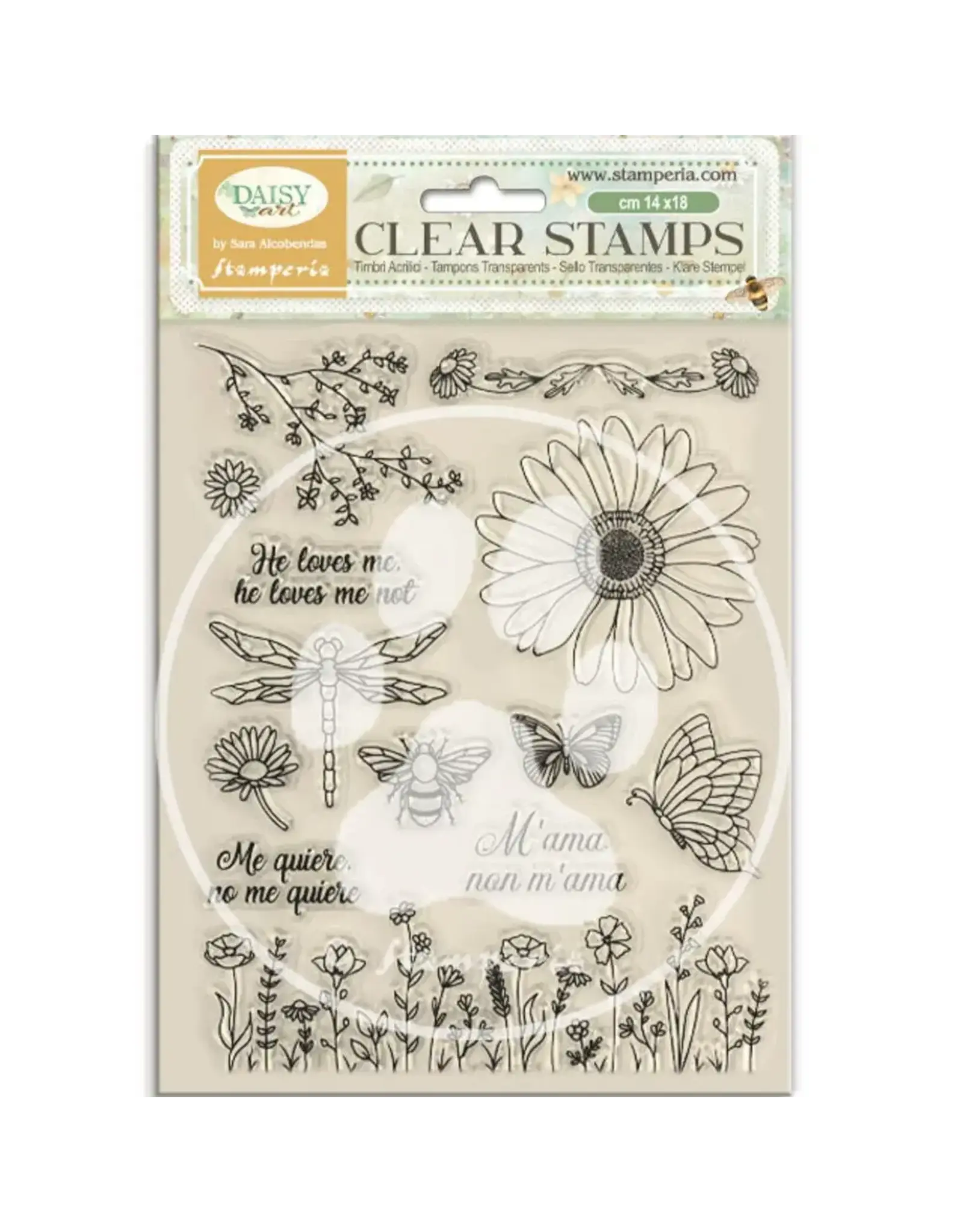 STAMPERIA STAMPERIA DAISY ART CLEAR STAMP SET