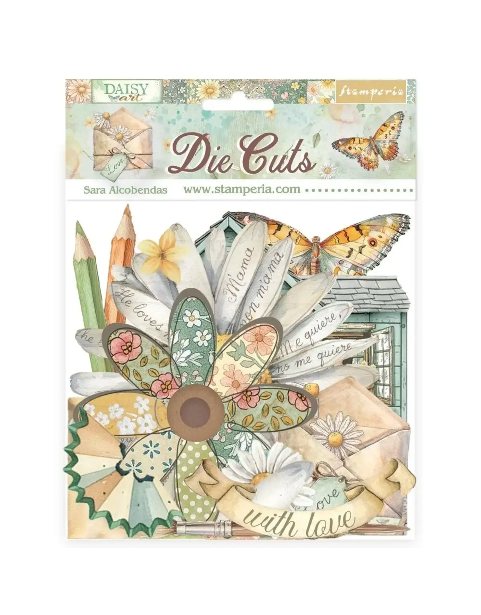 STAMPERIA STAMPERIA DAISY ART CHIPBOARD DIE CUTS