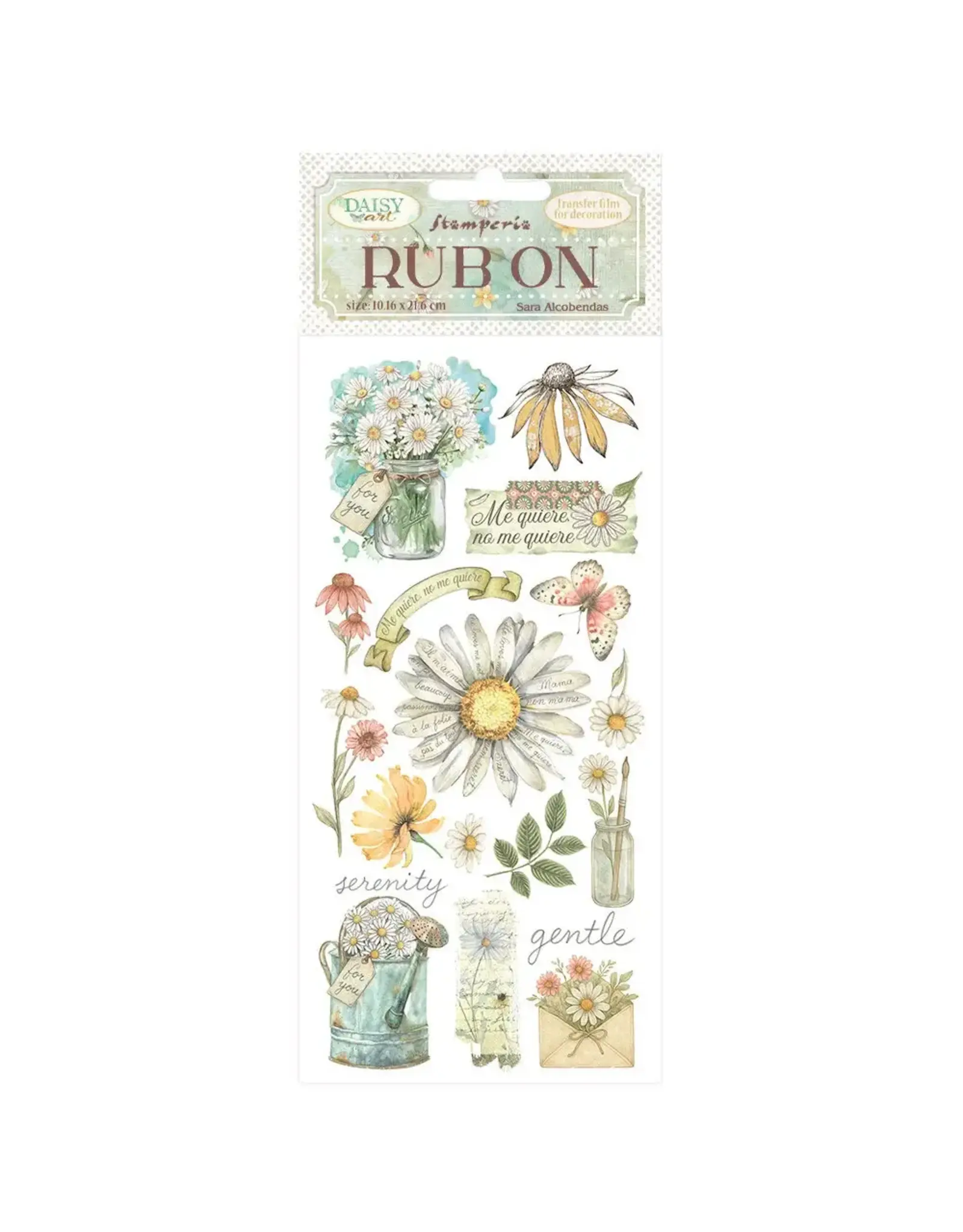 STAMPERIA STAMPERIA DAISY ART ME QUIERE NO ME QUIERE RUB-ON
