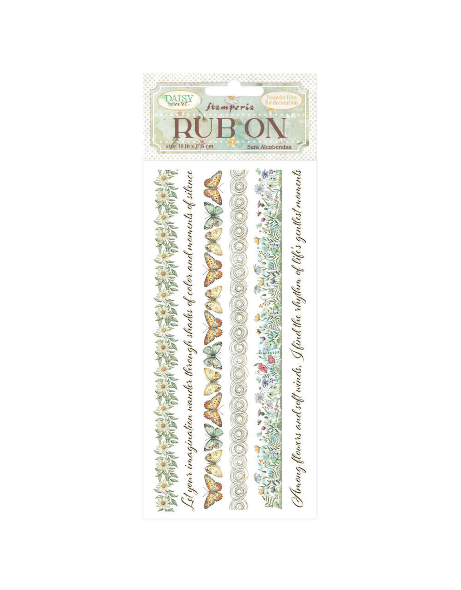 STAMPERIA STAMPERIA DAISY ART STRIPES RUB-ON