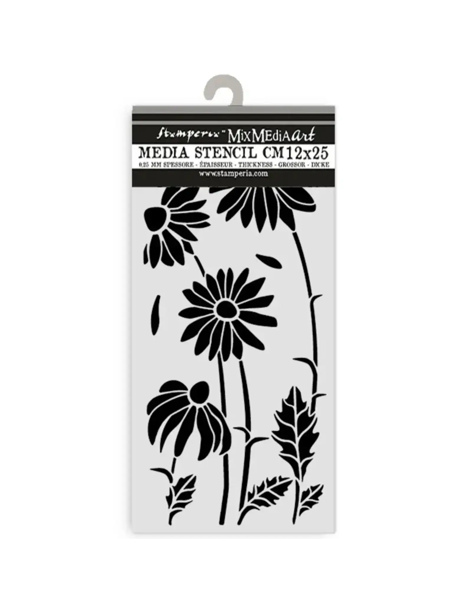 STAMPERIA STAMPERIA DAISY ART DAISIES 12x25cm STENCIL