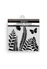 STAMPERIA STAMPERIA DAISY ART FERN 18x18cm STENCIL