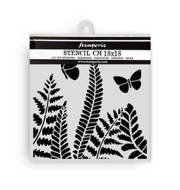 STAMPERIA STAMPERIA DAISY ART FERN 18x18cm STENCIL